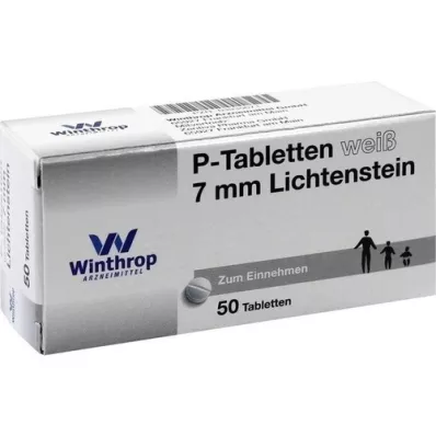 P TABLETTEN beyaz 7 mm aralık, 50 adet