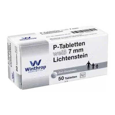 P tabletler beyaz 7 mm bölmeli, 50 adet