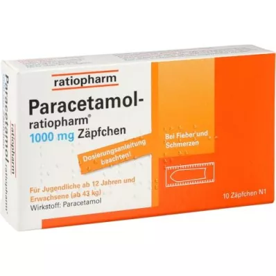 PARACETAMOL-ratiopharm 1.000 mg fitil, 10 adet