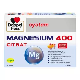 DOPPELHERZ Magnezyum 400 Sitrat sistem granülleri, 20 adet