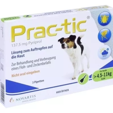 PRAC tic küçük köpekler için 4,5-11 kg tek dozluk pip., 3 adet