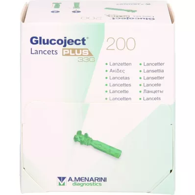 GLUCOJECT Lansetler PLUS 33 G, 200 adet