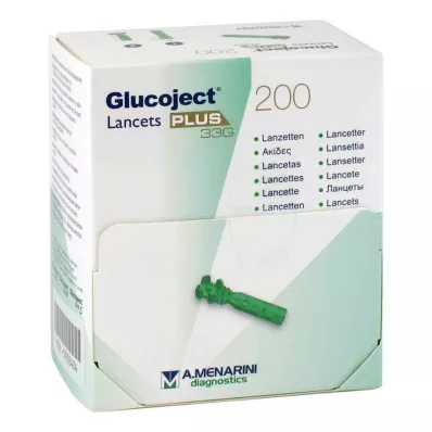 GLUCOJECT Lansetler PLUS 33 G, 200 adet