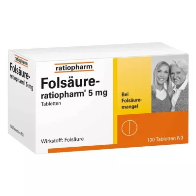 FOLSÄURE-RATIOPHARM 5 mg tablet, 100 adet