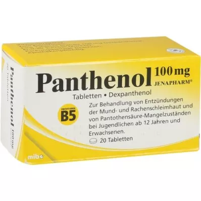 PANTHENOL 100 mg Jenapharm tablet, 20 adet