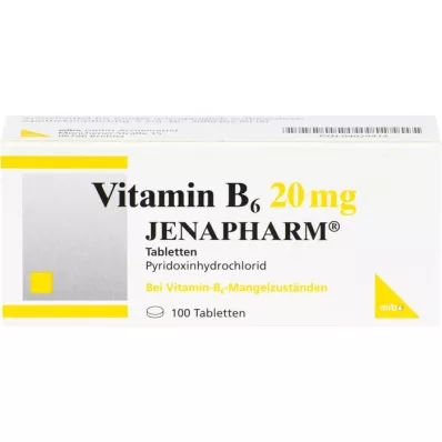 VITAMIN B6 20 mg Jenapharm tablet, 100 adet