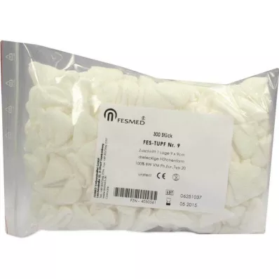 MULLTUPFER FES-TUPF No.9 steril olmayan 1ply.9x9 cm, 300 adet