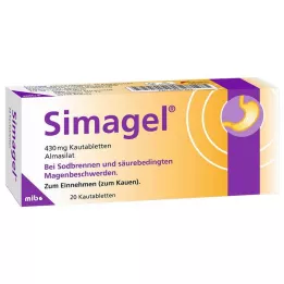 SIMAGEL Çiğneme tabletleri, 20 adet