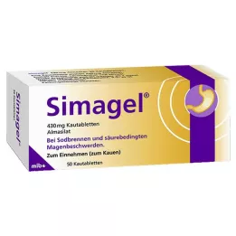 SIMAGEL Çiğneme tabletleri, 50 adet