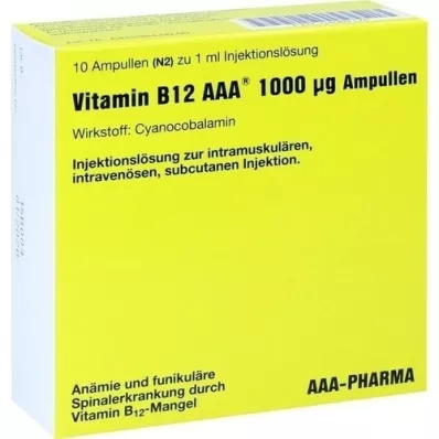 VITAMIN B12 AAA 1000 μg ampul, 10X1 ml