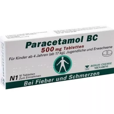 PARACETAMOL BC 500 mg tablet, 10 adet