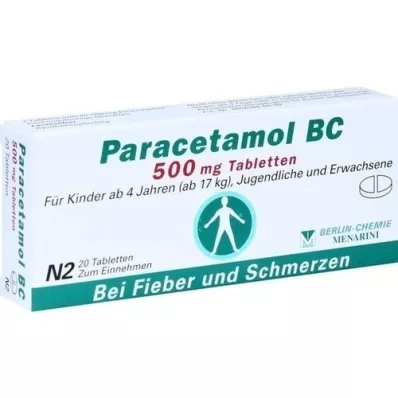 PARACETAMOL BC 500 mg tablet, 20 adet