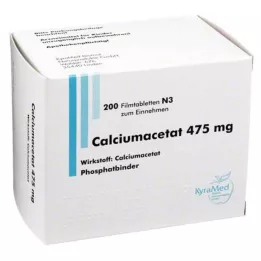 CALCIUMACETAT 475 mg film kaplı tabletler, 200 adet