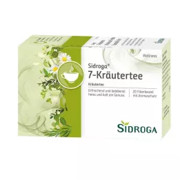 SIDROGA Wellness 7-bitkisel çay filtre torbası, 20X2.0 g
