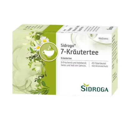 SIDROGA Wellness 7-bitkisel çay filtre torbası, 20X2.0 g