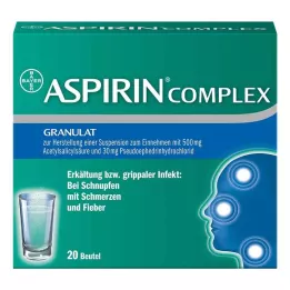 ASPIRIN COMPLEX Btl.w.Gran.z.Herst.e.Susp.z.Einn., 20 adet