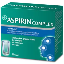 ASPIRIN COMPLEX Btl.w.Gran.z.Herst.e.Susp.z.Einn., 20 adet