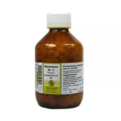 BIOCHEMIE 3 Ferrum phosphoricum D 6 Tablet, 1000 Kapsül