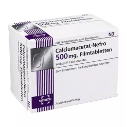 CALCIUMACETAT NEFRO 500 mg film kaplı tablet, 200 adet