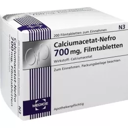 CALCIUMACETAT NEFRO 700 mg film kaplı tablet, 200 adet