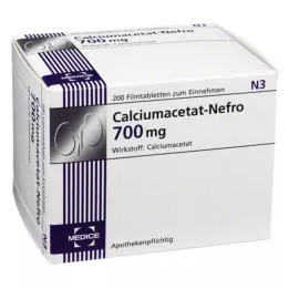 CALCIUMACETAT NEFRO 700 mg film kaplı tablet, 200 adet