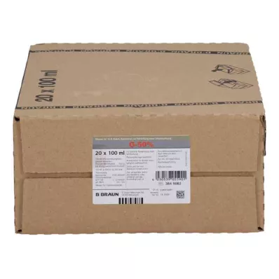 Glikoz %50 B.Braun enjeksiyon şişeleri, 20X100 ml