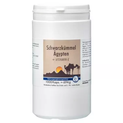 SCHWARZKÜMMEL ÄGYPTEN+E Kapsül, 1000 Kapsül SCHWARZKÜMMEL ÄGYPTEN+E Kapsül, 1000 Kapsül