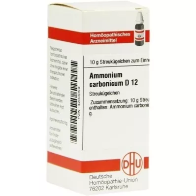 AMMONIUM CARBONICUM D 12 globül, 10 g