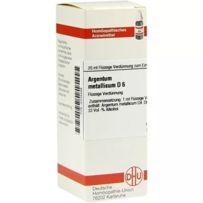 ARGENTUM METALLICUM D 6 seyreltme, 20 ml
