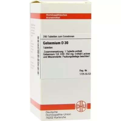 GELSEMIUM D 30 Tablet, 200 Kapsül