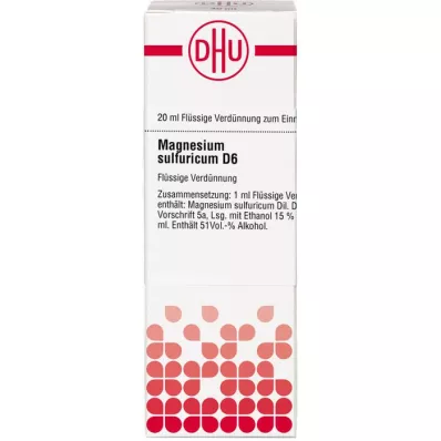 MAGNESIUM SULFURICUM D 6 seyreltme, 20 ml