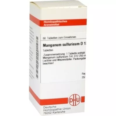 MANGANUM SULFURICUM D 12 Tablet, 80 Kapsül