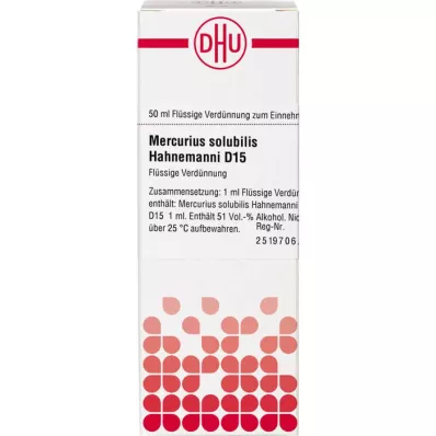 MERCURIUS SOLUBILIS Hahnemanni D 15 dilüsyonu, 50 ml