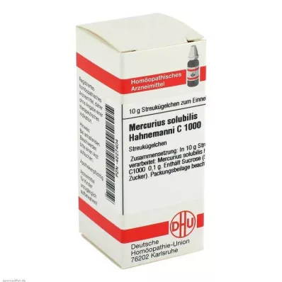 MERCURIUS SOLUBILIS Hahnemanni C 1000 globül, 10 g