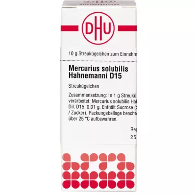 MERCURIUS SOLUBILIS Hahnemanni D 15 globül, 10 g