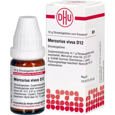 MERCURIUS VIVUS D 12 globül, 10 g