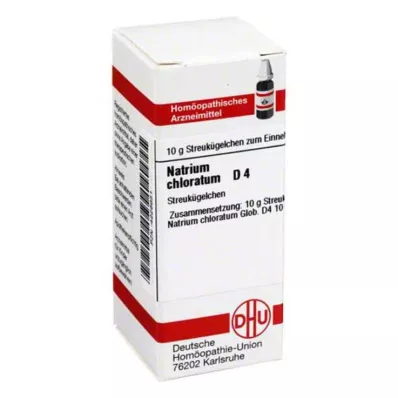 NATRIUM CHLORATUM D 4 globül, 10 g
