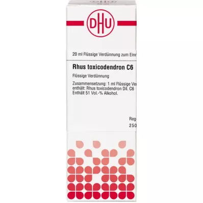 RHUS TOXICODENDRON C 6 seyreltme, 20 ml