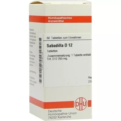 SABADILLA D 12 Tablet, 80 Kapsül
