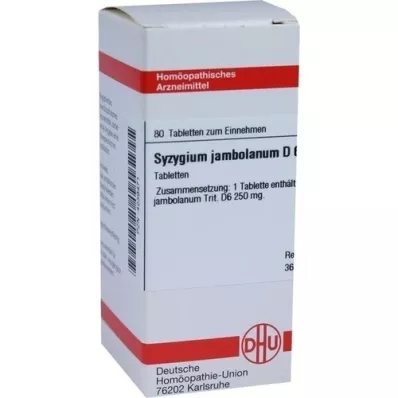 SYZYGIUM JAMBOLANUM D 6 Tablet, 80 Kapsül