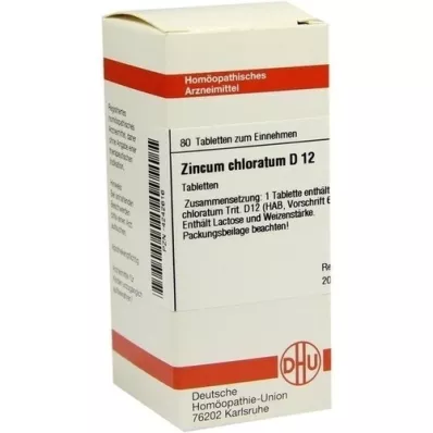 ZINCUM CHLORATUM D 12 Tablet, 80 Kapsül