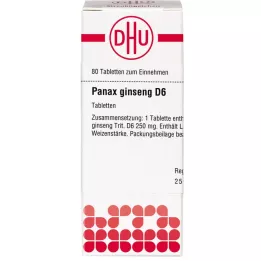 PANAX GINSENG D 6 Tablet, 80 Kapsül