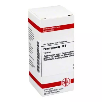 PANAX GINSENG D 6 Tablet, 80 Kapsül PANAX GINSENG D 6 Tablet, 80 Kapsül