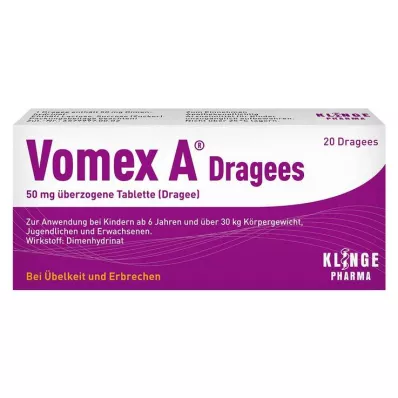 VOMEX A Draje 50 mg kaplı tablet, 20 adet