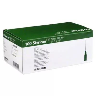 Sterican kanüller 21Gx4 4 / 5 0,8x120 mm, 100 adet Sterican kanüller 21Gx4 4 / 5 0,8x120 mm, 100 adet