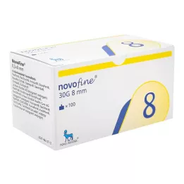 NOVOFINE 8 iğne 0,30x8 mm, 100 adet