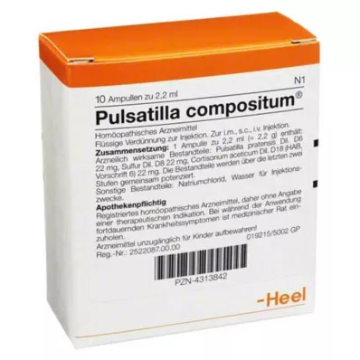 Pulsatilla Compositum ampulleri, 10 adet Pulsatilla Compositum ampulleri, 10 adet