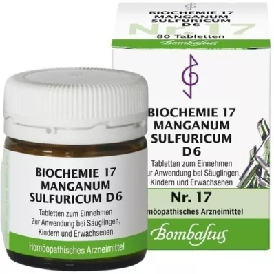 BIOCHEMIE 17 Manganum sulphuricum D 6 tablet, 80 adet