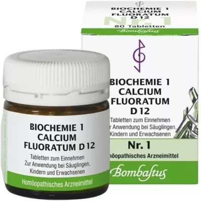 BIOCHEMIE 1 Kalsiyum floratum D 12 tablet, 80 adet