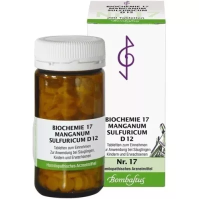BIOCHEMIE 17 Manganum sulfuricum D 12 Tablet, 200 Kapsül